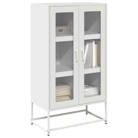 Aparador de acero blanco 68x39x123 cm de , Aparadores - Ref: Foro24-853361, Precio: 176,26 €, Descuento: %