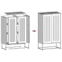Aparador de acero blanco 68x39x123 cm de , Aparadores - Ref: Foro24-853361, Precio: 176,26 €, Descuento: %