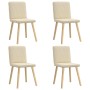 Sillas de comedor 4 unidades tela color crema de , Sillas de comedor - Ref: Foro24-3315304, Precio: 199,80 €, Descuento: %