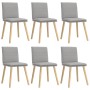 Sillas de comedor 6 uds tela gris nube de , Sillas de comedor - Ref: Foro24-3315634, Precio: 318,41 €, Descuento: %
