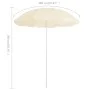 Sombrilla de jardín con poste de acero color arena 180 cm de vidaXL, Sombrillas - Ref: Foro24-315540, Precio: 23,55 €, Descue...