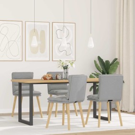 Sillas de comedor 4 uds tela gris nube de , Sillas de comedor - Ref: Foro24-3315402, Precio: 217,38 €, Descuento: %