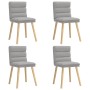 Sillas de comedor 4 uds tela gris nube de , Sillas de comedor - Ref: Foro24-3315402, Precio: 217,38 €, Descuento: %