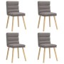 Sillas de comedor 4 unidades tela taupe de , Sillas de comedor - Ref: Foro24-3315399, Precio: 218,95 €, Descuento: %