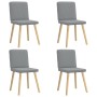 Sillas de comedor 4 unidades tela gris claro de , Sillas de comedor - Ref: Foro24-3315297, Precio: 199,80 €, Descuento: %