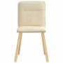 Sillas de comedor 4 unidades tela color crema de , Sillas de comedor - Ref: Foro24-3315327, Precio: 203,05 €, Descuento: %