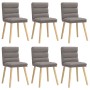 Sillas de comedor 6 unidades de tela gris taupe de , Sillas de comedor - Ref: Foro24-3315669, Precio: 327,00 €, Descuento: %
