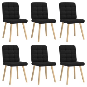 Sillas de comedor giratorias 6 unidades tela negras de , Sillas de comedor - Ref: Foro24-3315463, Precio: 307,03 €, Descuento: %