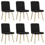 Sillas de comedor giratorias 6 unidades tela negras de , Sillas de comedor - Ref: Foro24-3315463, Precio: 307,03 €, Descuento: %