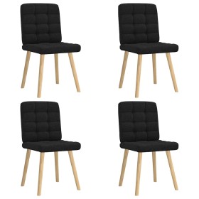 Sillas de comedor 4 unidades tela negras de , Sillas de comedor - Ref: Foro24-3315193, Precio: 205,47 €, Descuento: %