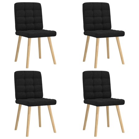 Sillas de comedor 4 unidades tela negras de , Sillas de comedor - Ref: Foro24-3315193, Precio: 205,47 €, Descuento: %