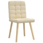 Sillas de comedor 4 unidades tela color crema de , Sillas de comedor - Ref: Foro24-3315198, Precio: 205,47 €, Descuento: %