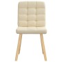 Sillas de comedor 4 unidades tela color crema de , Sillas de comedor - Ref: Foro24-3315198, Precio: 205,47 €, Descuento: %