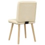 Sillas de comedor 4 unidades tela color crema de , Sillas de comedor - Ref: Foro24-3315198, Precio: 205,47 €, Descuento: %