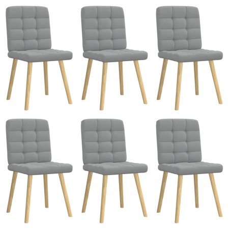 Sillas de comedor 6 unidades de tela gris claro de , Sillas de comedor - Ref: Foro24-3315461, Precio: 305,92 €, Descuento: %