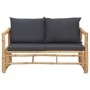 Juego de muebles de jardín con cojines 4 piezas bambú de vidaXL, Conjuntos de jardín - Ref: Foro24-315601, Precio: 472,46 €, ...