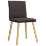 Sillas de comedor 4 unidades tela marrón oscuro de , Sillas de comedor - Ref: Foro24-3315359, Precio: 214,34 €, Descuento: %