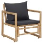 Juego de muebles de jardín con cojines 4 piezas bambú de vidaXL, Conjuntos de jardín - Ref: Foro24-315601, Precio: 472,46 €, ...