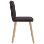Sillas de comedor 4 unidades tela marrón oscuro de , Sillas de comedor - Ref: Foro24-3315359, Precio: 214,34 €, Descuento: %