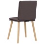 Sillas de comedor 4 unidades tela marrón oscuro de , Sillas de comedor - Ref: Foro24-3315359, Precio: 214,34 €, Descuento: %