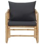 Juego de muebles de jardín con cojines 4 piezas bambú de vidaXL, Conjuntos de jardín - Ref: Foro24-315601, Precio: 472,46 €, ...