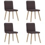 Sillas de comedor 4 unidades tela marrón oscuro de , Sillas de comedor - Ref: Foro24-3315248, Precio: 200,85 €, Descuento: %