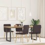 Sillas de comedor 4 unidades tela marrón oscuro de , Sillas de comedor - Ref: Foro24-3315248, Precio: 200,85 €, Descuento: %