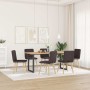 Sillas de comedor 6 unidades tela marrón oscuro de , Sillas de comedor - Ref: Foro24-3315518, Precio: 300,10 €, Descuento: %