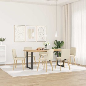 Sillas de comedor 6 unidades lino de , Sillas de comedor - Ref: Foro24-3315636, Precio: 337,30 €, Descuento: %