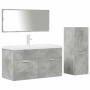 Juego muebles de baño 4 pzas madera contrachapada gris hormigón de , Muebles de baño - Ref: Foro24-3324903, Precio: 365,48 €,...