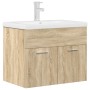 Mueble de baño con lavabo incorporado y grifo roble Sonoma de , Muebles de baño - Ref: Foro24-3325014, Precio: 198,66 €, Desc...