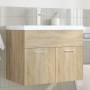 Mueble de baño con lavabo incorporado y grifo roble Sonoma de , Muebles de baño - Ref: Foro24-3325014, Precio: 198,66 €, Desc...