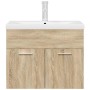 Mueble de baño con lavabo incorporado y grifo roble Sonoma de , Muebles de baño - Ref: Foro24-3325014, Precio: 198,66 €, Desc...