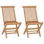 Sillas de jardín plegables 2 unidades madera maciza de teca de vidaXL, Sillas de jardín - Ref: Foro24-315441, Precio: 127,44 ...