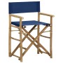 Sillas de director plegables 2 piezas bambú y tela azul de vidaXL, Sillas de jardín - Ref: Foro24-313030, Precio: 67,84 €, De...
