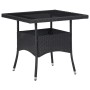 Muebles de jardín 5 piezas ratán sintético y vidrio negro de vidaXL, Conjuntos de jardín - Ref: Foro24-3058318, Precio: 320,8...