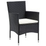 Muebles de jardín 5 piezas ratán sintético y vidrio negro de vidaXL, Conjuntos de jardín - Ref: Foro24-3058318, Precio: 320,8...