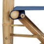 Sillas de director plegables 2 piezas bambú y tela azul de vidaXL, Sillas de jardín - Ref: Foro24-313030, Precio: 67,84 €, De...