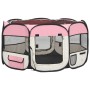 Parque de perros plegable y bolsa transporte rosa 125x125x61cm de vidaXL, Casetas y cercados para perros - Ref: Foro24-171011...