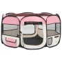 Parque de perros plegable y bolsa transporte rosa 125x125x61cm de vidaXL, Casetas y cercados para perros - Ref: Foro24-171011...