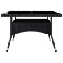 Set de comedor de jardín 9 pzas ratán PE y madera acacia negro de vidaXL, Conjuntos de jardín - Ref: Foro24-3058344, Precio: ...