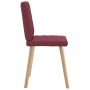 Sillas de comedor 6 unidades tela rojo tinto de , Sillas de comedor - Ref: Foro24-3315494, Precio: 301,37 €, Descuento: %