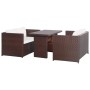 Set muebles de jardín 3 pzas con cojines ratán sintético marrón de , Conjuntos de jardín - Ref: Foro24-43914, Precio: 362,67 ...