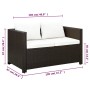 Set muebles de jardín 3 pzas con cojines ratán sintético marrón de , Conjuntos de jardín - Ref: Foro24-43914, Precio: 362,67 ...