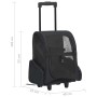 Carro plegable para mascotas multiusos negro de vidaXL, Cochecitos para mascotas - Ref: Foro24-171019, Precio: 52,41 €, Descu...