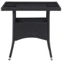 Muebles de jardín 5 piezas ratán sintético negro y acacia de vidaXL, Conjuntos de jardín - Ref: Foro24-3058324, Precio: 345,7...