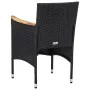 Muebles de jardín 5 piezas ratán sintético negro y acacia de vidaXL, Conjuntos de jardín - Ref: Foro24-3058324, Precio: 345,7...