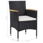 Muebles de jardín 5 piezas ratán sintético negro y acacia de vidaXL, Conjuntos de jardín - Ref: Foro24-3058324, Precio: 345,7...