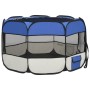 Parque de perros plegable y bolsa transporte azul 110x110x58cm de vidaXL, Casetas y cercados para perros - Ref: Foro24-171014...