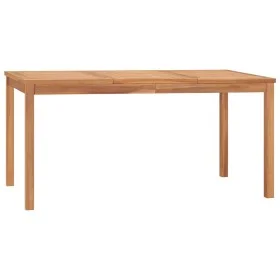 Garden dining table solid teak wood 160x80x77 cm by vidaXL, Garden tables - Ref: Foro24-315620, Price: 268,84 €, Discount: %